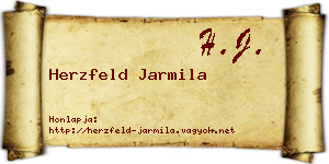 Herzfeld Jarmila névjegykártya